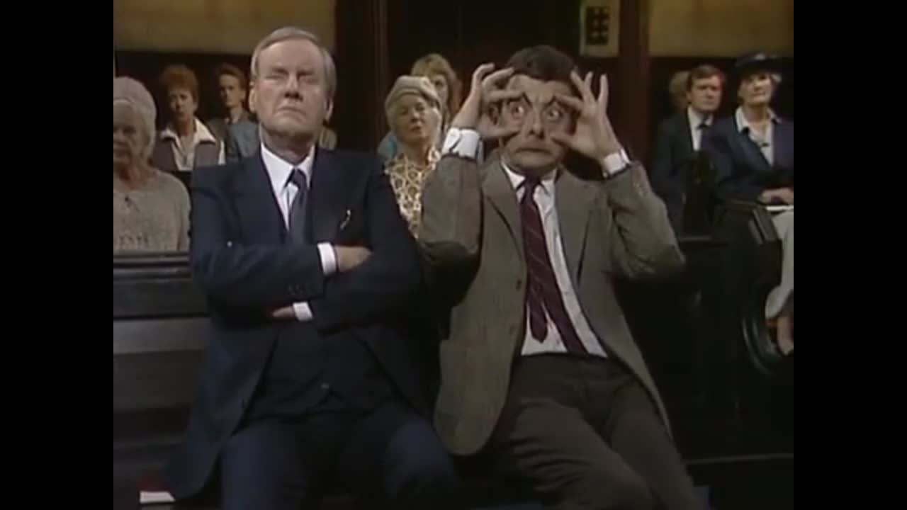 Mr. Bean Sleeping in Church Perfect Meme Video Clip