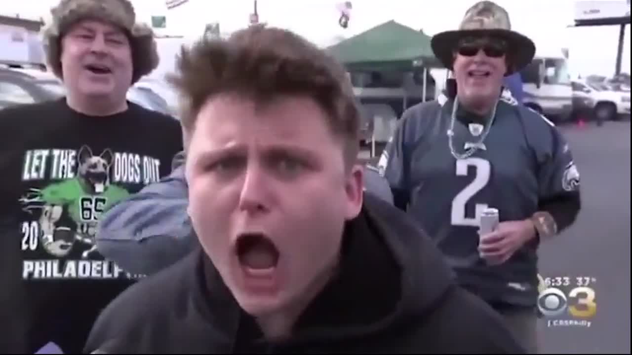 Eagles Fan Fan ready to play for team Perfect Meme Video Clip