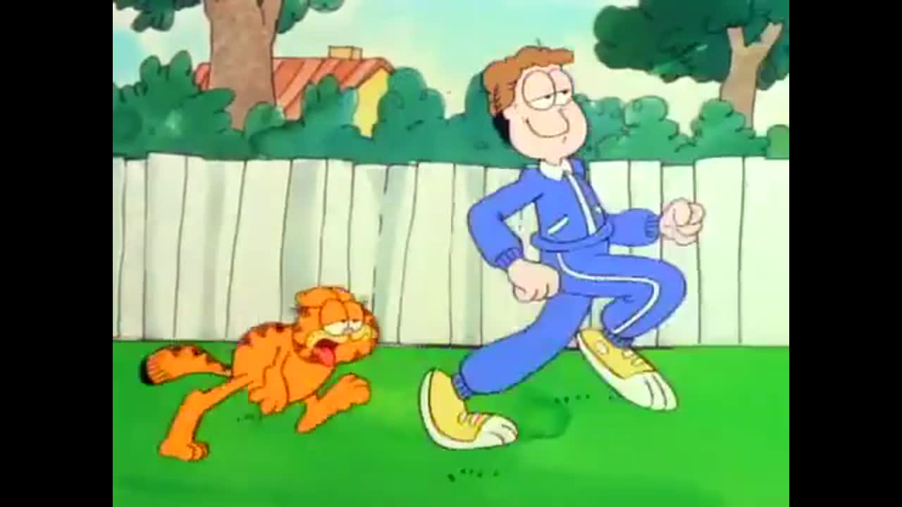 Garfield Running Garfield