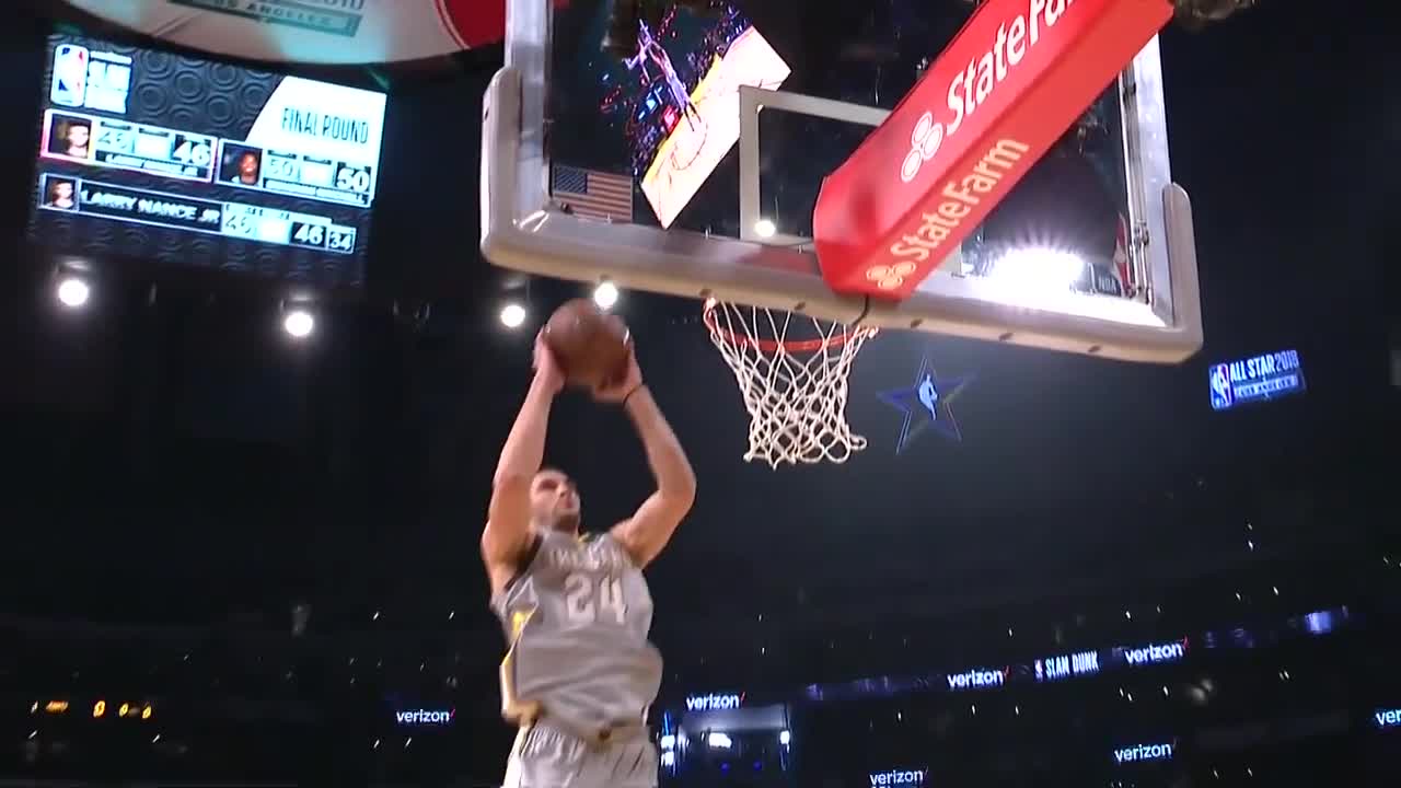 NBA Larry Nance Jr. Double Tap Dunk