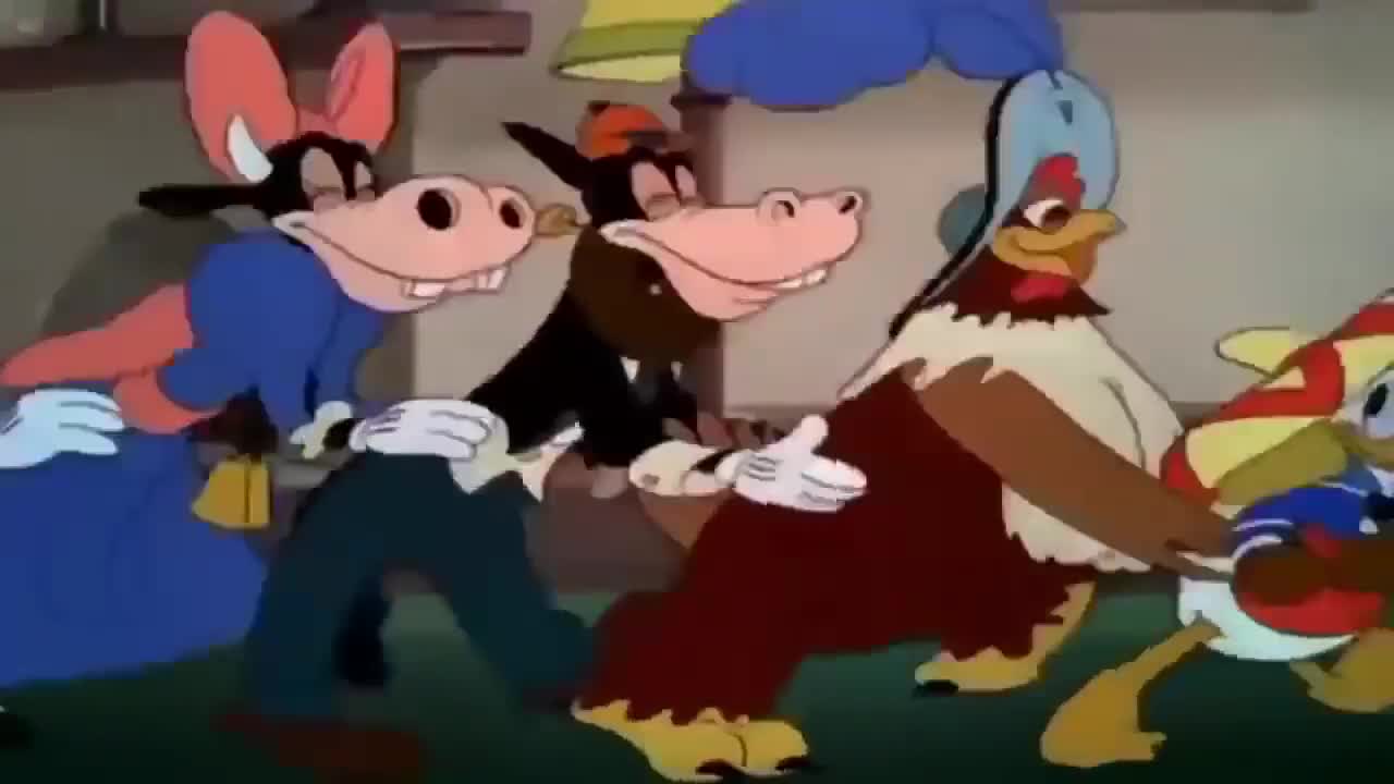 Mickey Cartoon Conga Line