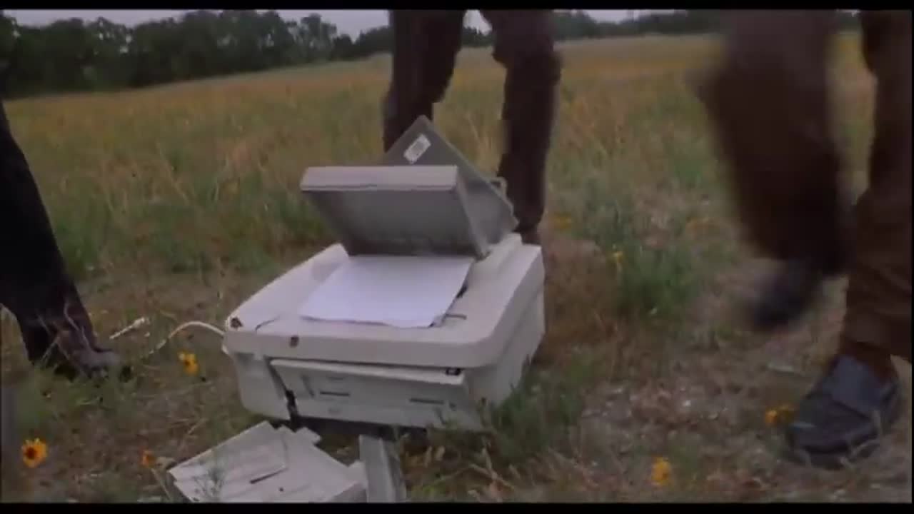 Office Space Fax Machine Battle Perfect Meme Video Clip