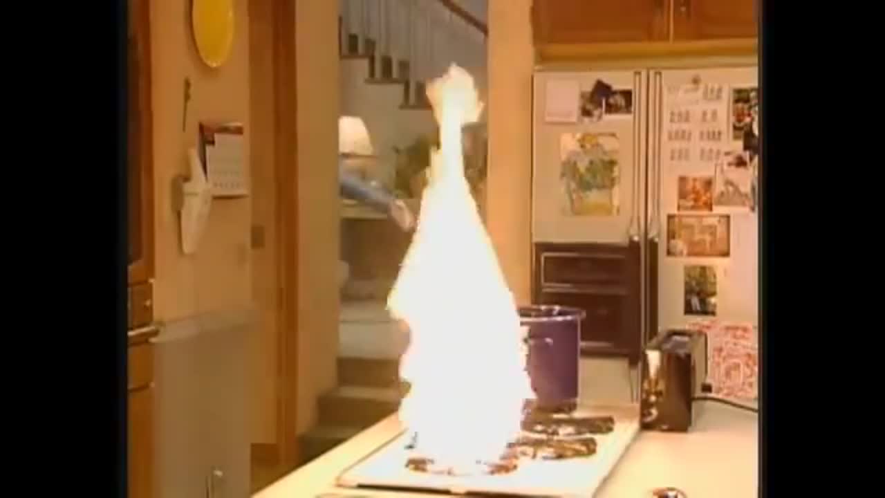 Home Improvement Stove catches on fire
